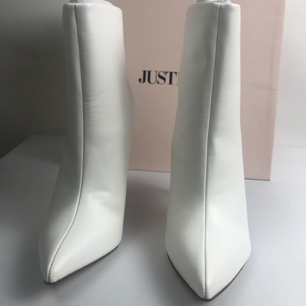 White Heeled Booties